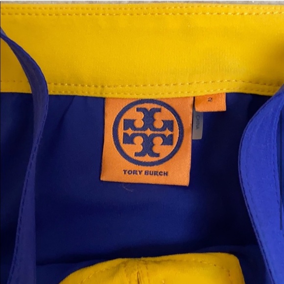 Tory Burch Maxi Floral Tie Waist Dress in Blue and Yellow, excellent condition - Picture 3 of 6